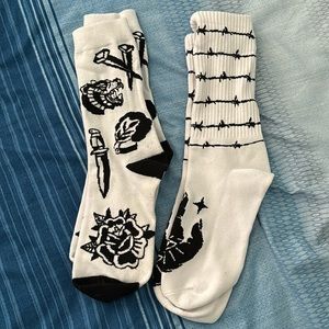 NWOT Born Dead tattoo style socks